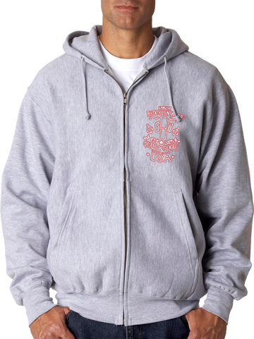 GBW Embroidered Logo Zip-Up Hoodie GBW-HS-004